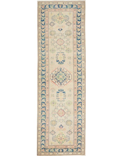 Tappeto Kazak Afghanistan beige giallo 85x287