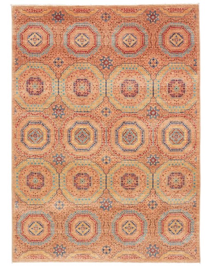 Tappeto Mamlouk Pakistan arancione azzurro 149x207