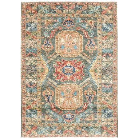 Tappeto Kazak Fine Pakistan marrone azzurro 167x235