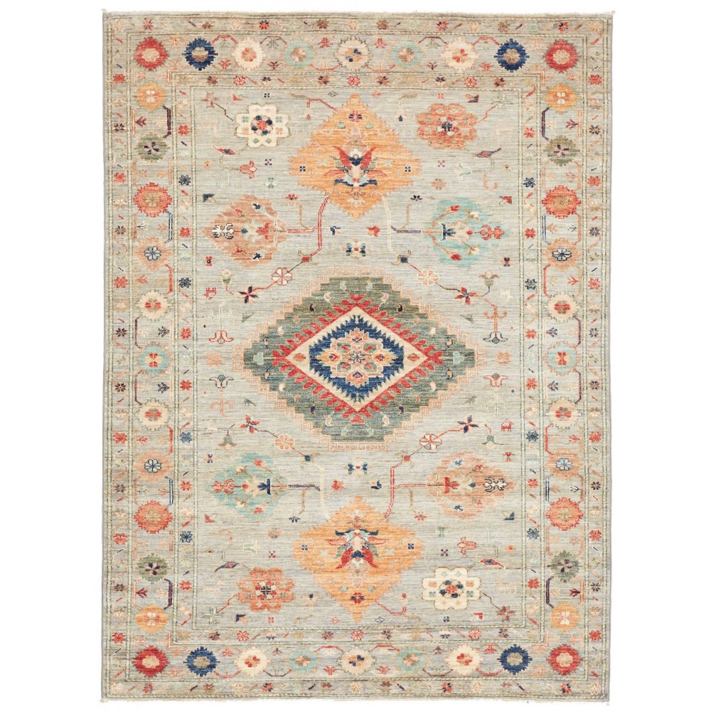 Tappeto Kazak Fine Pakistan beige grigio 150x203