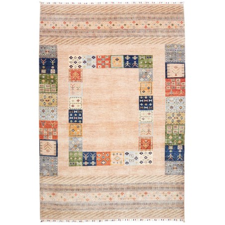 Tappeto Siva Pakistan giallo grigio 207x307