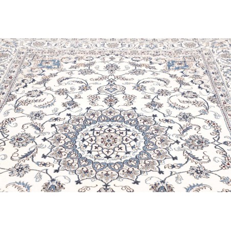 Tappeto Nain Kashmar Persia bianco grigio 196x290