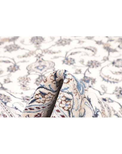 Tappeto Nain Kashmar Persia bianco grigio 196x290