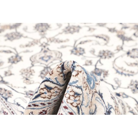 Tappeto Nain Kashmar Persia bianco grigio 196x290