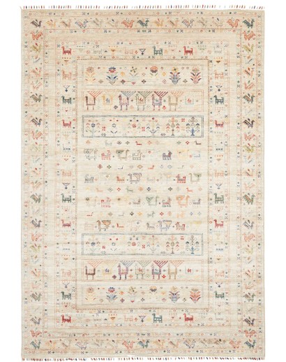 Tappeto Rubin Pakistan bianco marrone 170x241
