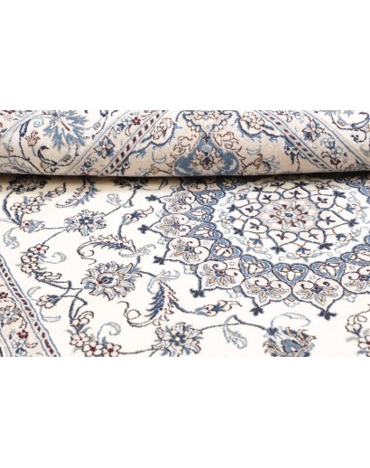 Tappeto Nain Kashmar Persia bianco grigio 196x290