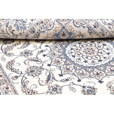 Tappeto Nain Kashmar Persia bianco grigio 196x290