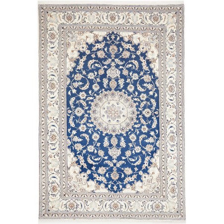 Tappeto Nain Kashmar Persia grigio blu 197x297