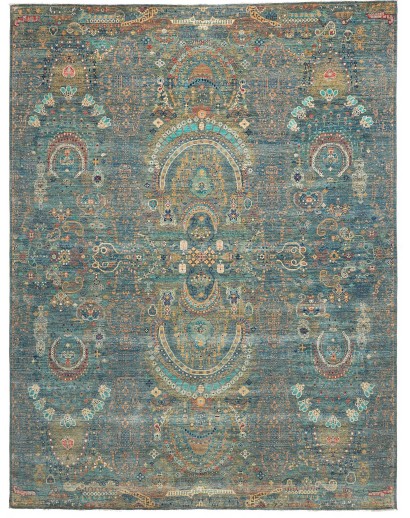 Tappeto Shahi Fine Pakistan bianco azzurro 270x356
