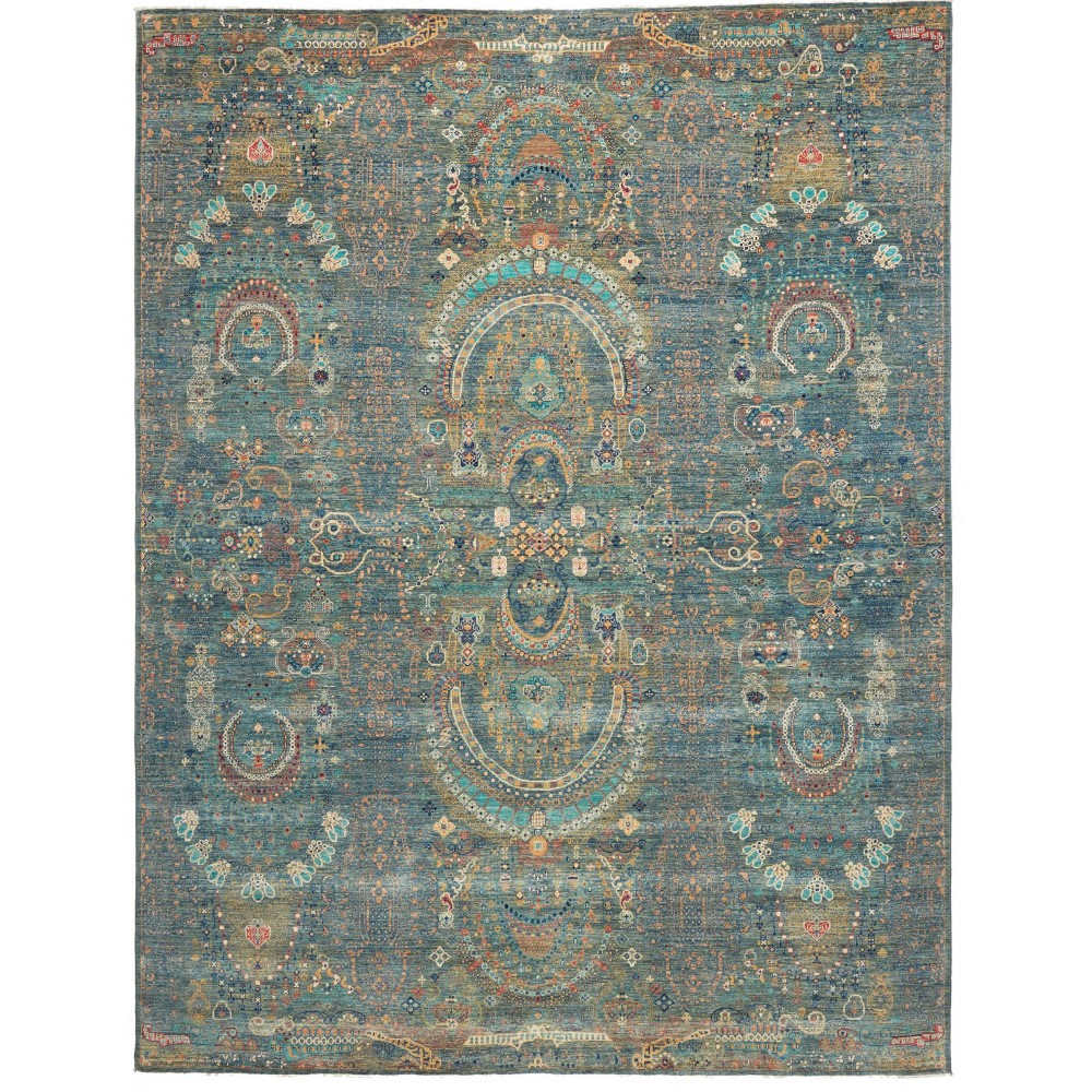 Tappeto Shahi Fine Pakistan bianco azzurro 270x356