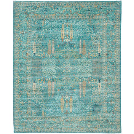 Tappeto Shahi Fine Pakistan blu bianco 247x302