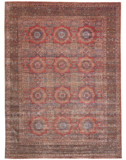 Tappeto Mamlouk Pakistan azzurro bianco 270x366
