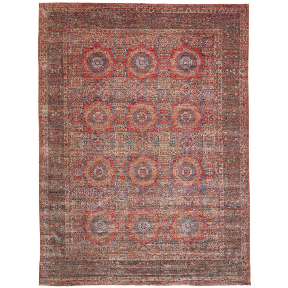 Tappeto Mamlouk Pakistan azzurro bianco 270x366
