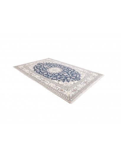 Tappeto Nain Kashmar Persia grigio blu 197x297