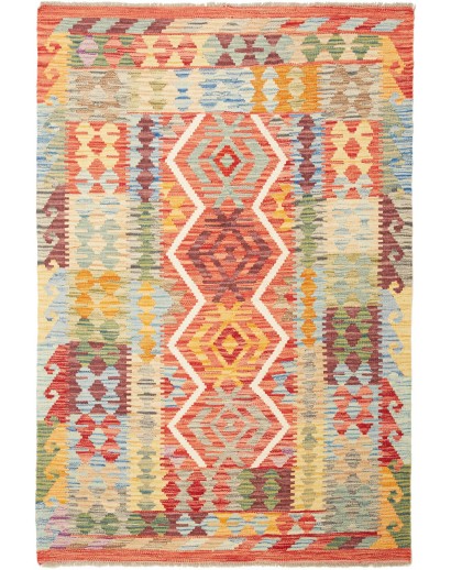 Tappeto Kilim Afghanistan marrone 104x153