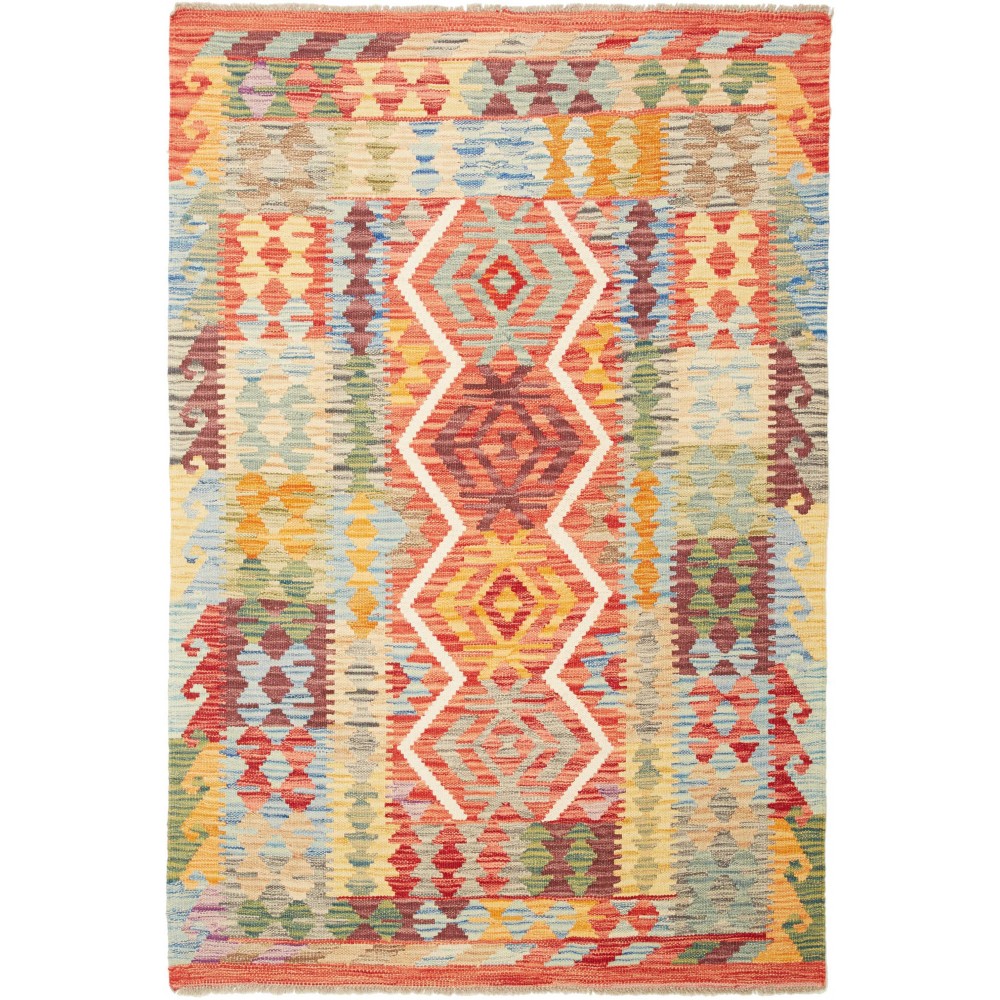 Tappeto Kilim Afghanistan marrone 104x153