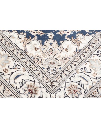 Tappeto Nain Kashmar Persia grigio blu 197x297
