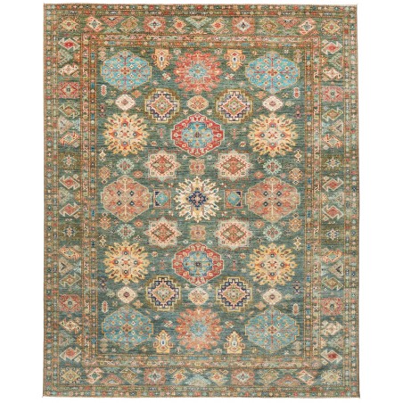Tappeto Kazak Fine Pakistan marrone bianco 245x314
