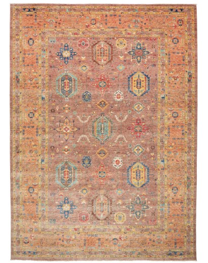 Tappeto Tribal Pakistan marrone grigio 272x379