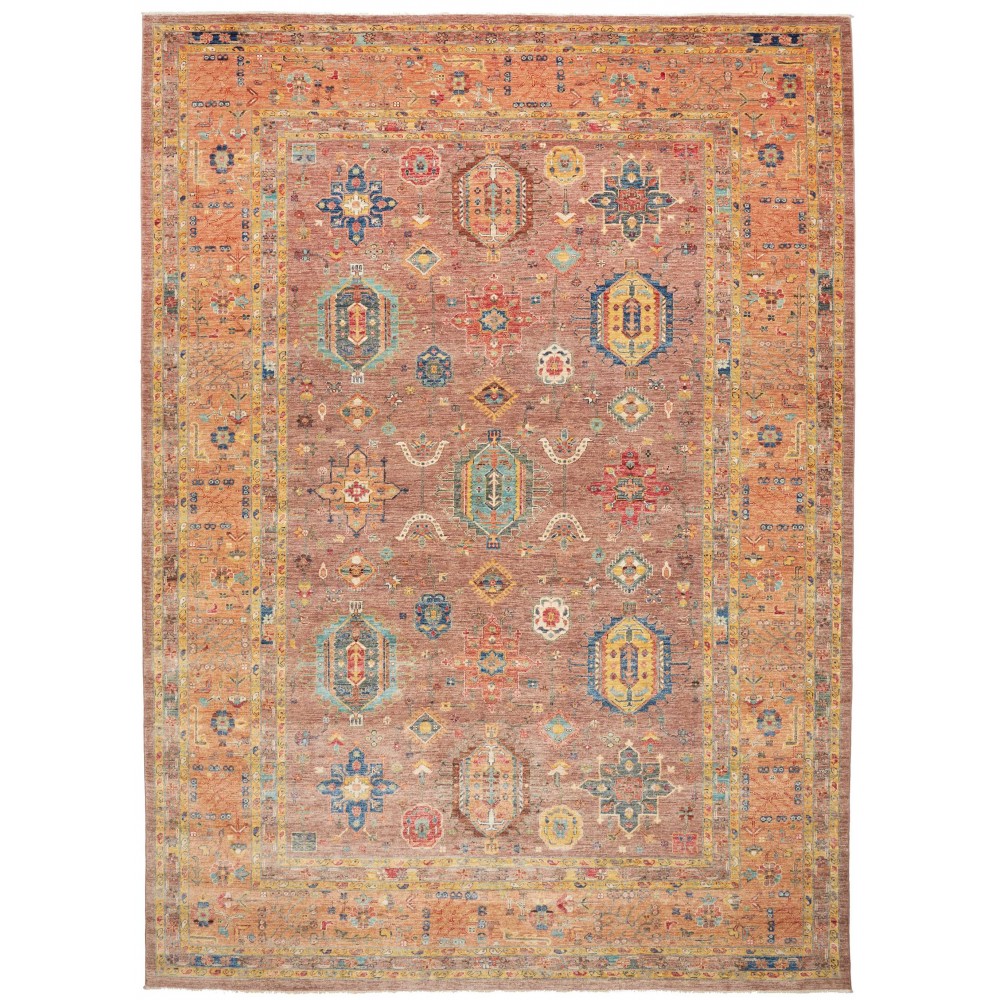 Tappeto Tribal Pakistan marrone grigio 272x379