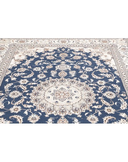 Tappeto Nain Kashmar Persia grigio blu 197x297
