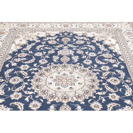 Tappeto Nain Kashmar Persia grigio blu 197x297