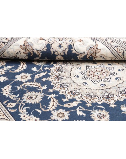 Tappeto Nain Kashmar Persia grigio blu 197x297