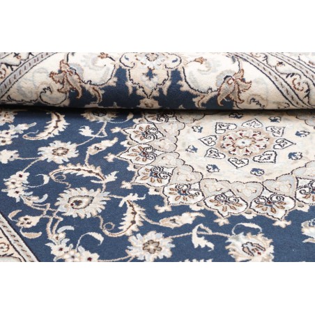 Tappeto Nain Kashmar Persia grigio blu 197x297