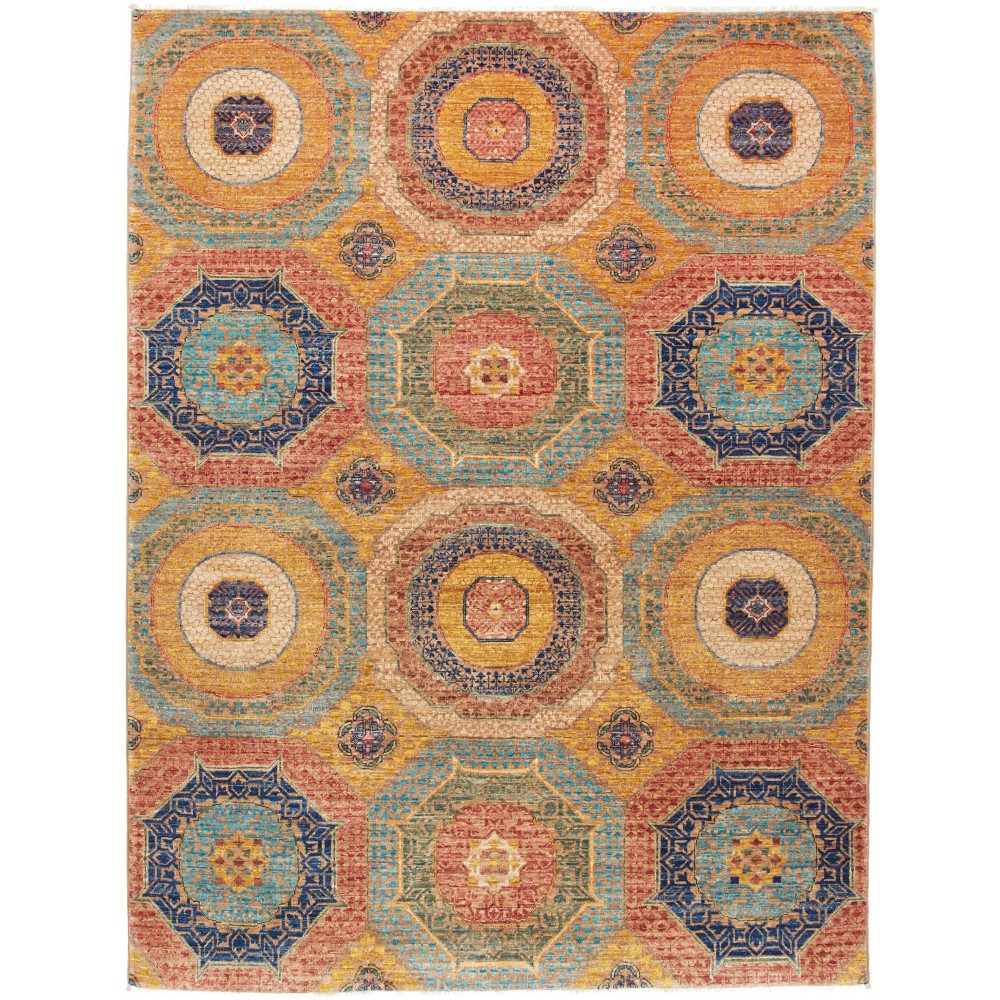 Tappeto Mamlouk Pakistan marrone grigio 149x200