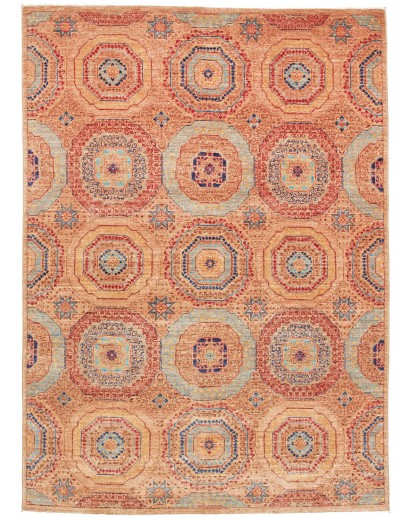 Tappeto Mamlouk Pakistan arancione marrone 148x210