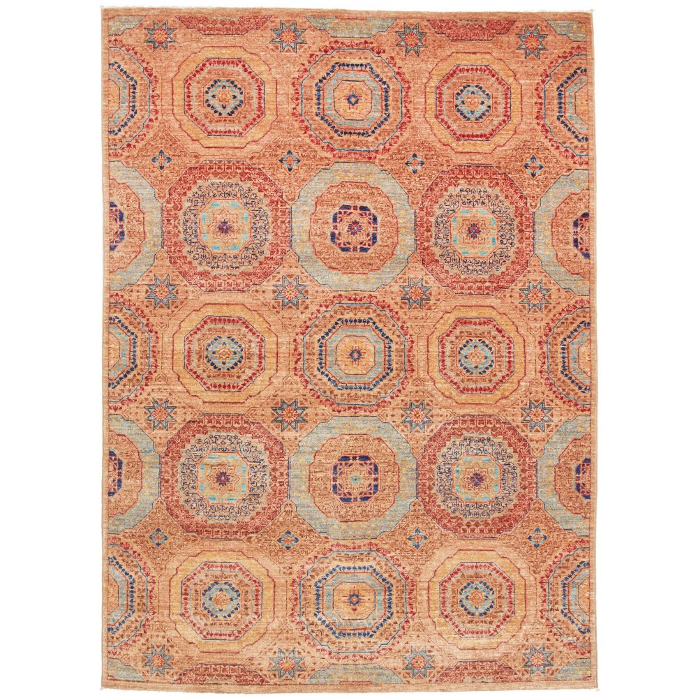 Tappeto Mamlouk Pakistan arancione marrone 148x210