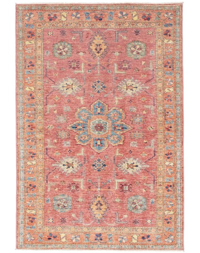 Tappeto Kazak Fine Pakistan marrone grigio 126x189