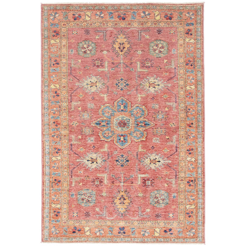 Tappeto Kazak Fine Pakistan marrone grigio 126x189