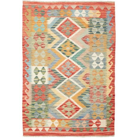 Tappeto Kilim Afghanistan marrone bianco 100x147