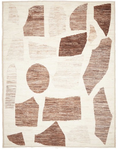 Tappeto bianco marrone 288x377