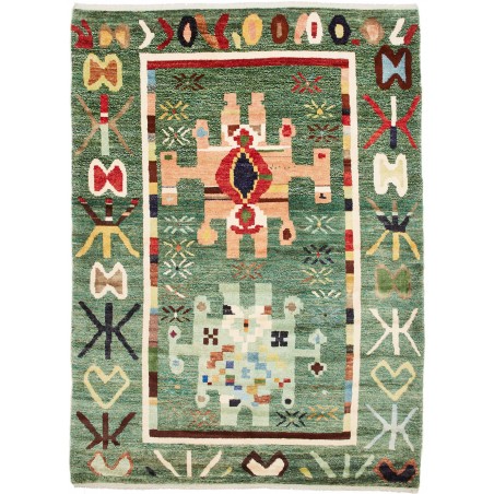 Tappeto verde bianco 177x243