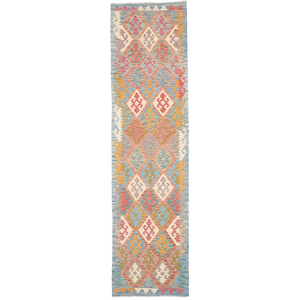 Tappeto Kilim Afghanistan marrone bianco 78x297