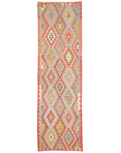 Tappeto Kilim Afghanistan marrone bianco 84x292