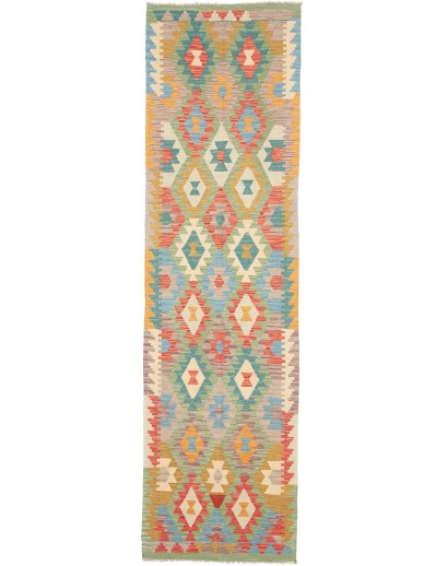 Tappeto Kilim Afghanistan marrone grigio 81x294