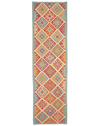Tappeto Kilim Afghanistan marrone bianco 84x292