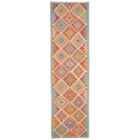 Tappeto Kilim Afghanistan marrone bianco 84x292