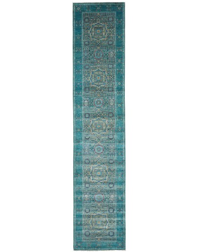 Tappeto Mamlouk Pakistan grigio azzurro 82x396