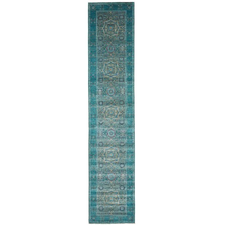 Tappeto Mamlouk Pakistan grigio azzurro 82x396