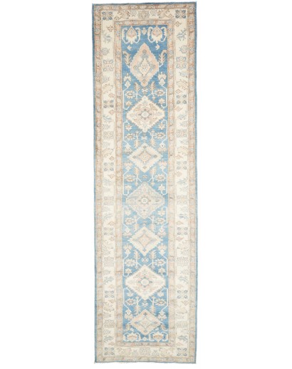 Tappeto Kazak Afghanistan bianco 100x350