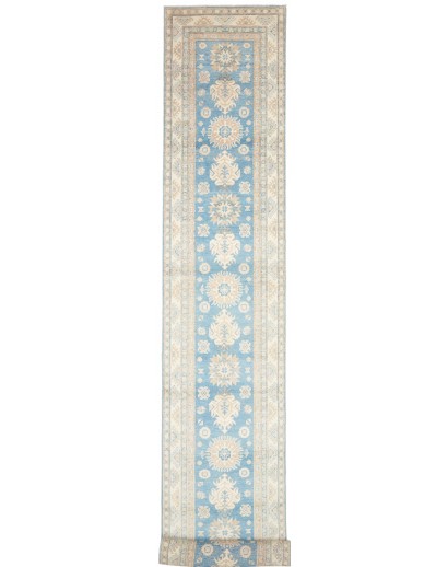 Tappeto Kazak Afghanistan bianco grigio 82x583