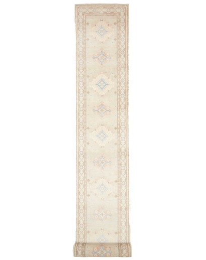 Tappeto Kazak Afghanistan bianco marrone 78x605