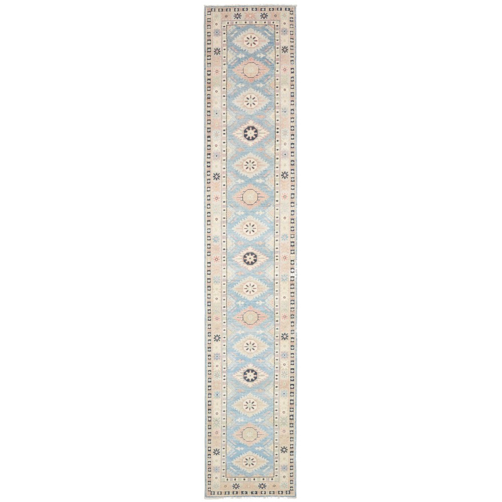 Tappeto Kazak Afghanistan bianco 65x362