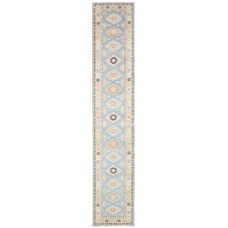 Tappeto Kazak Afghanistan bianco 65x362