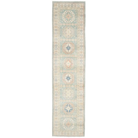 Tappeto Kazak Afghanistan bianco 83x354