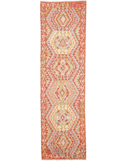 Tappeto Kilim Afghanistan marrone bianco 85x298